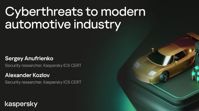 Cyberthreats to modern automotive industry