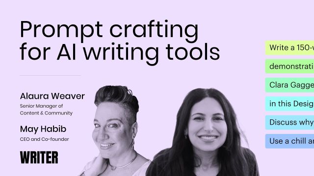 Prompt crafting for AI writing tools