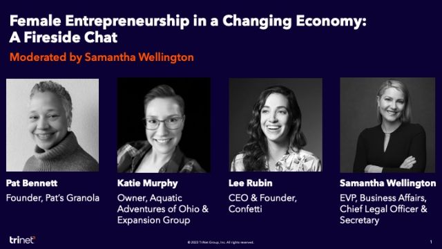 Female Entrepreneurship in a Changing Economy: A Fireside Chat