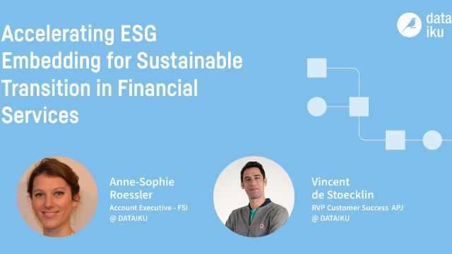 Accelerating ESG Embedding for Sustainable Transition in Financial Services