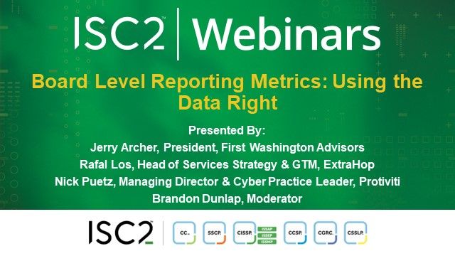 Board Level Reporting Metrics -  Using the Data Right