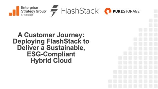 Deploying FlashStack to Deliver a Sustainable, ESG-compliant Hybrid Cloud