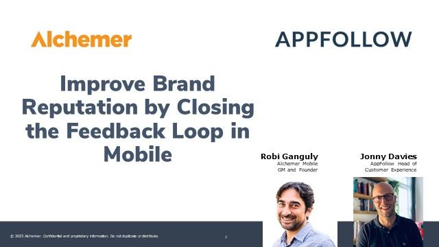 Improve brand reputation by closing the feedback loop in mobile