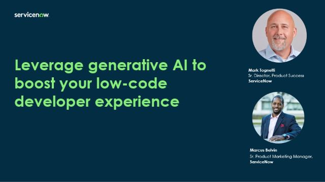 Leverage generative AI to boost your low-code developer experience