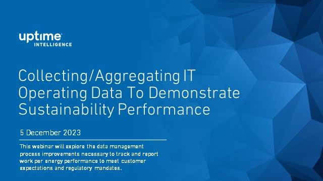 Collecting/Aggregating Operating  Data to Demonstrate Sustainability Performance