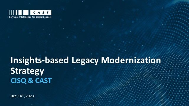 Insights-based Legacy Modernization Strategy