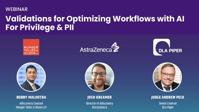 Validations for Optimizing Workflows with AI For Privilege & PII