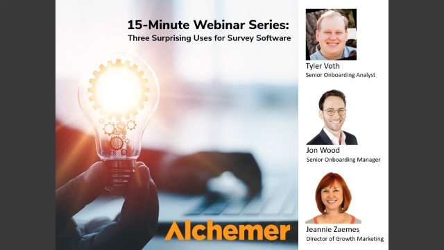 15-Minute Webinars: Three Surprising Uses for Survey Software (EU)