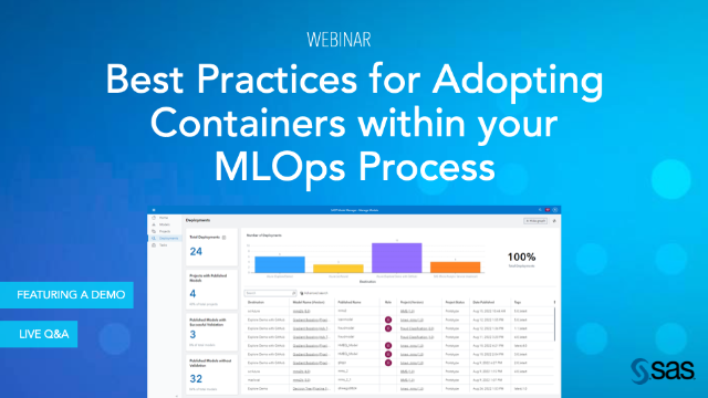 Best Practices for Adopting Containers within your MLOps Process