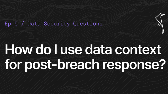 Data Security Questions E5: How Do I Use Data Context for Post-Breach Response?