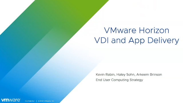 VMware Horizon VDI and App Delivery Demo Session