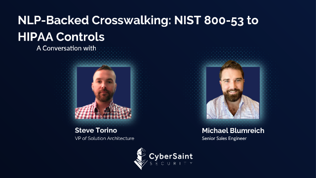 NLP-Backed Crosswalking: NIST 800-53 to HIPAA Controls