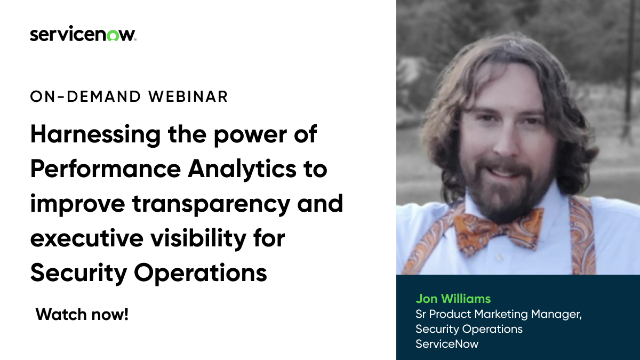 Harnessing the power of Performance Analytics for Security Operations