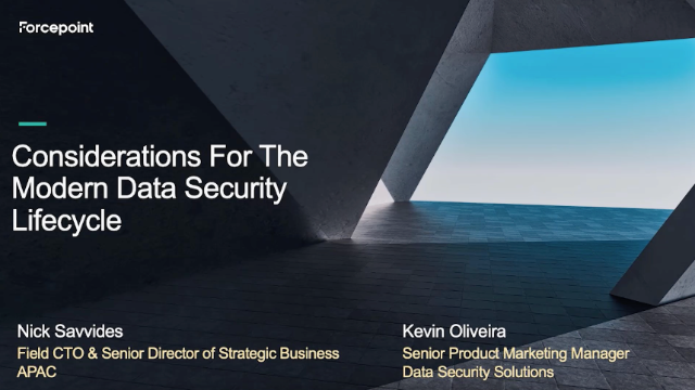 Considerations for the Modern Data Security Lifecycle