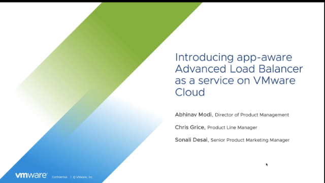 Introducing App-Aware Advanced Load Balancer as a Service to VMware Cloud