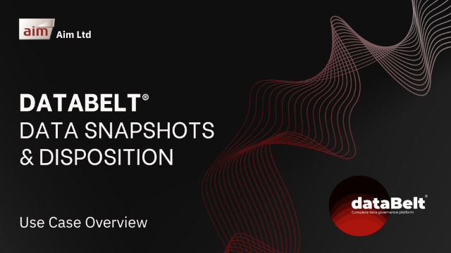 dataBelt® - Data Snapshots and Disposition