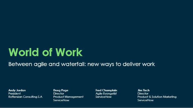 World of Work - Between agile and waterfall: new ways to deliver work