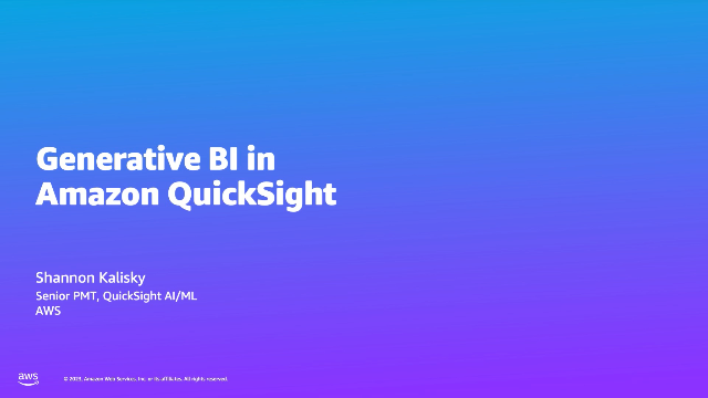 Generative BI from Amazon QuickSight