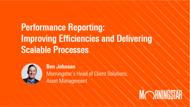 Performance Reporting: Improving Efficiencies and Delivering Scalable Processes