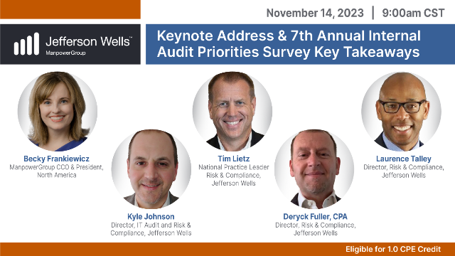 Keynote Address & 7th Annual Internal Audit Priorities Survey Key Takeaways