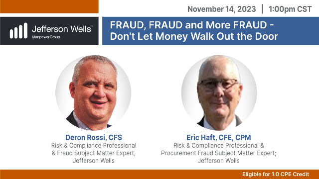 FRAUD, FRAUD, and MORE FRAUD – Don’t Let Money Walk Out the Door