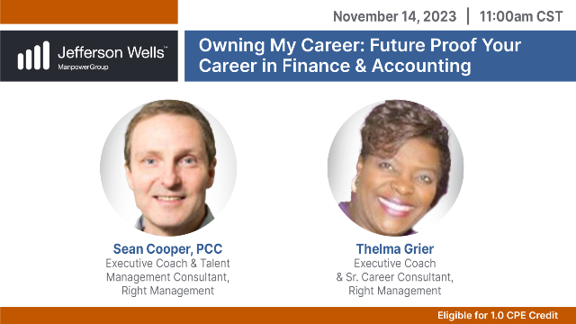 Owning My Career: Future Proof Your Career in Finance & Accounting