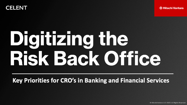 Digitizing the Risk Back Office: Key priorities for Banking & Financial services