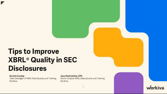 Tips to Improve XBRL Quality in SEC Disclosures