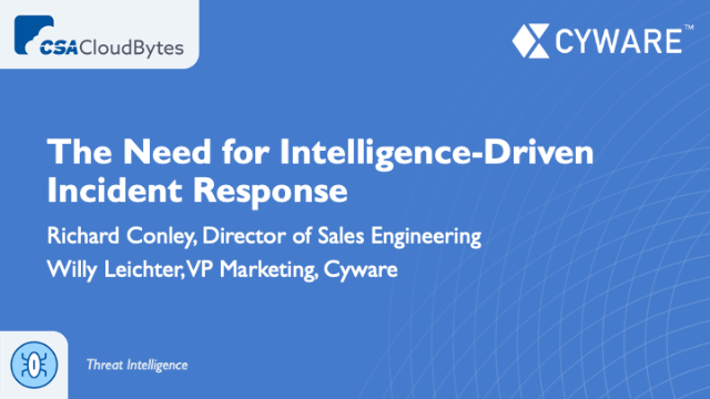 The Need for Intelligence-Driven Incident Response