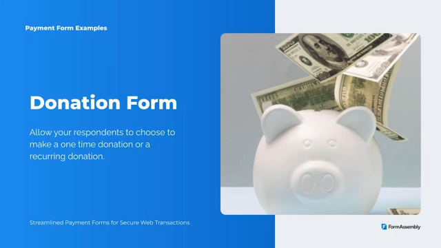 Streamlined Payment Forms for Secure Web Transactions - Donation Forms