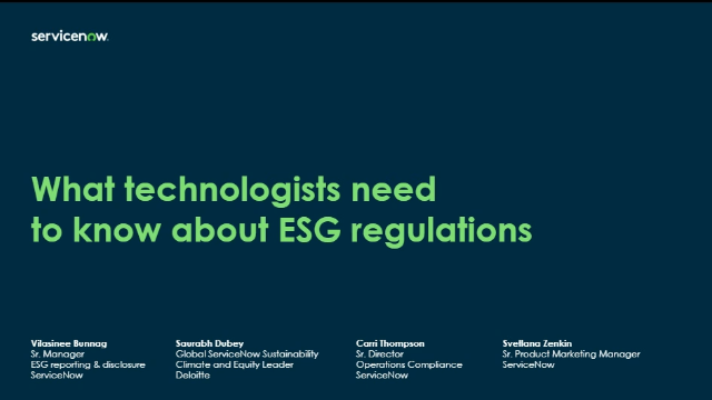 What technologists need to know about ESG regulations