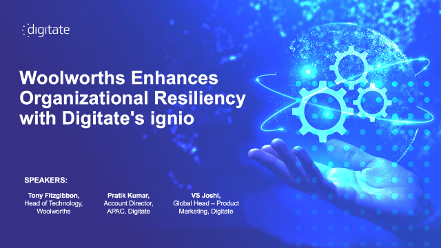 Woolworths Enhances Organizational Resiliency with Digitate's ignio