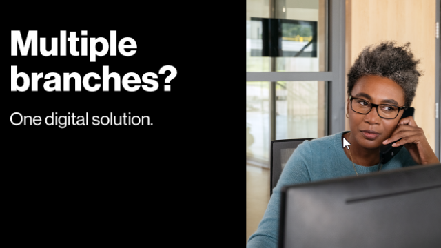 Multiple Branches? One Digital Solution Powered by Verizon and Cisco-Meraki.