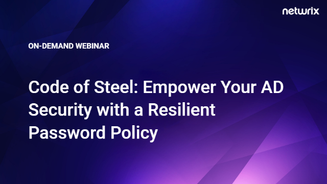 Code of Steel: Empower Your AD Security with a Resilient Password Policy