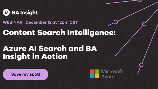 Content Search Intelligence: Azure AI Search and BA Insight in Action