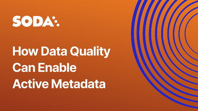 How Data Quality Can Enable Active Metadata