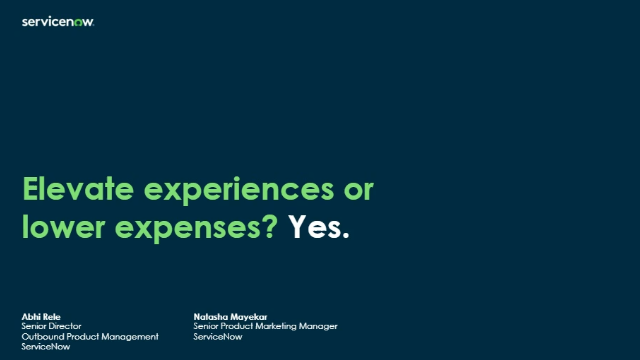 Elevate experiences or lower costs? Yes!