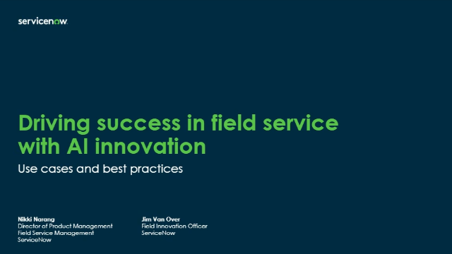 Driving Success in Field Service with AI Innovation