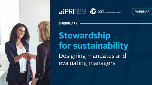 Stewardship for sustainability: designing mandates and evaluating managers