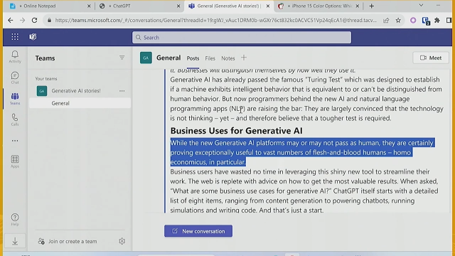 Generative AI Might Be Sharing Your Intellectual Property: Product Use Case Demo