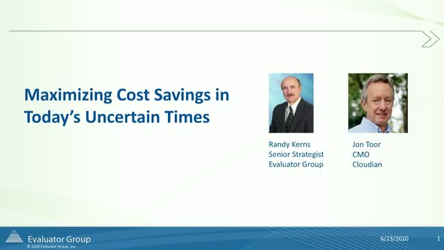 Analyst Webinar: 4 Strategies to Save on Storage Costs