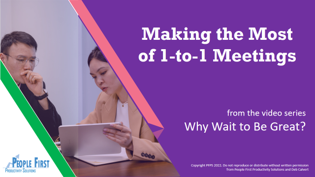 Making the Most of 1-to-1 Meetings